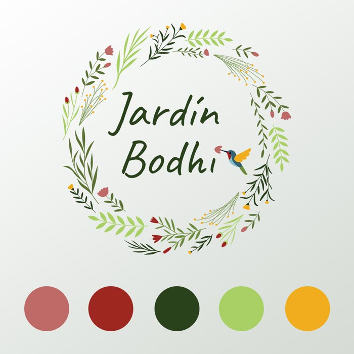 Logo e identidad gráfica para Jardín Bodhi